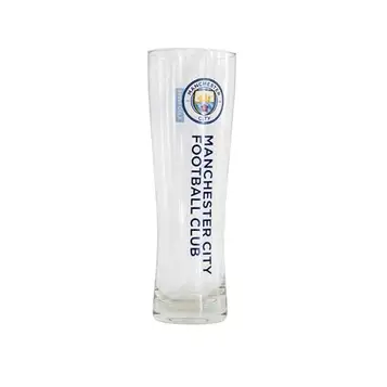 FOCO Officiellt licensierad produkt Manchester City FC fotboll ordmärke smal pintglas