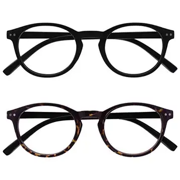 OPULIZE Zen 2-pack läsglasögon rosa turkos små herr dam vårgångjärn R24-4Q +1,00 Optical Power +1.00 Smooth Matt Black/Dark Brown Tortoiseshell