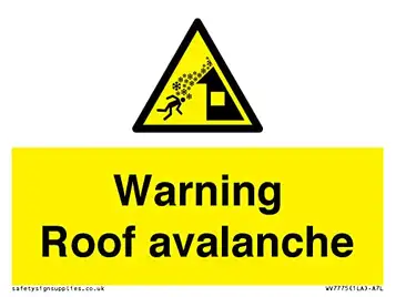 Viking Warning Roof avalanche skylt – 100 x 75 mm – A7L