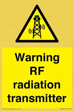 Viking Varning RF-strålning sändare skylt 100 x 150 mm A6P