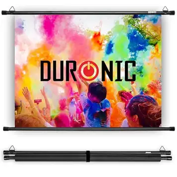 Duronic BPS80 /43 Projektorduk Vägg 80″   Väggmonterad Projektorduk   +1 Gain   HD   4:3   Matt Vit Bildvisningsyta 163cm(b) x 122cm(h)   4K / 8K Ultra HDR 3D   Perfekt för Skola, Kontor & Hemmabio