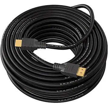 True HQ Äkta HQ 20 m HDMI-kabel hög hastighet lång ledning med Ethernet ARC 3D   Designad i Storbritannien   Full HD 1080P kompatibel med PS4 Xbox One Sky HD TV bärbar dator PC-skärm CCTV   svart och