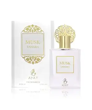 BUSINESS SQUARE BS Musk Tahira eller Tahara vit 12 ml arabiska my-perfumes Attar för kvinnor en unik doft med en orientalisk touch av muskelaccenter, rosa, vanilj, honung