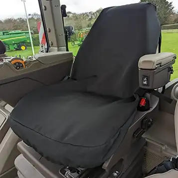 Heavy Duty Covers Medium och stor traktor sätesskydd – vattentätt – kraftigt – passar John Deere, New Holland, fodral, Fendt, Massey Ferguson och mer svart