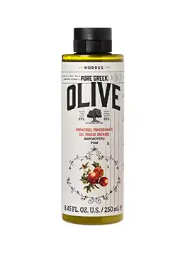 Korres oliv granat fuktgivande duschgel för smidig hud, med extra jungfruolja, vegansk, 250 ml