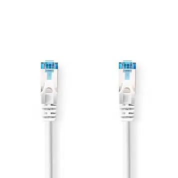 NEDIS CAT6a nätverkskabel – S/FTP – RJ45 hane – RJ45 hane – 10,0 m – snagless – rund – LSZH – grå – etikett