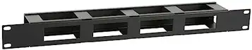 Logon 8 Lanview 1U 19 S Type Kabelhanteringspanel med Cover, RAO410BL (Management Panel med Cover Black)