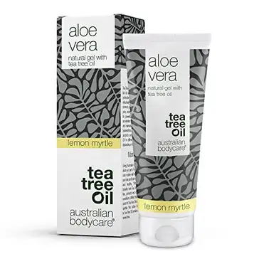 Australian Bodycare Aloe Vera gel från  100 ml   Tea Tree Oil + Lemon Myrtle   Klådstillande och svalkande gel för irriterad hud, solskadad hud och småskråmor