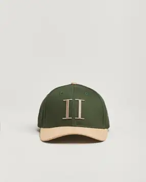 Les Deux Baseball Cap Contrast Suede II Dark Chive Green