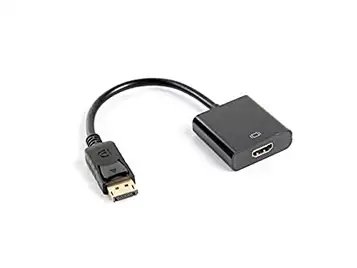 lanberg AD-0009-BK Displayport 1.1 A (19 pol) hane till HDMI (1.4) " hona adapter med kabel, 20 cm svart