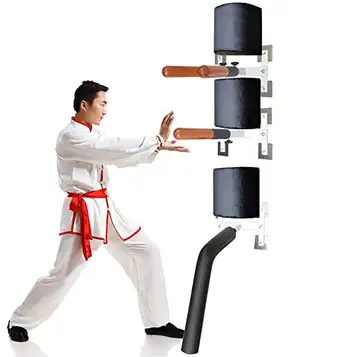 DYK&NX Wing Chun Dummy Trämanshög, Väggmonterad Dummy Hemkampsportträningsenhet, Portabel Wing Chun Dummy, Häng Den På En Hemvägg Eller På En Marmoryta För Träning