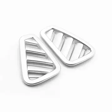 Vuzmode Bilinstrumentbräda Luftkonditionering Uttag Ramdekal Trimdekoration, for Mercedes-Benz A Class W177 CLA C118 Tillbehör till billuftventil(Silver)