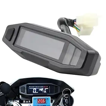 QARIDO Motorcykel hastighetsmätare   Motorcykel vägmätare   Vattentät LCD Anti-Green Design Mini Motorcykel Vägmätare För Dirt Bike