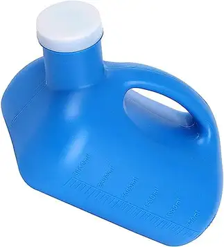 GINTON Urinflaska, Nödurinaltoalett, 3000 ML Stor urinal for män Bärbar skruvkork Pottmunning Ingen lukt for män Potty Pee Bottle Collector Resetoalett