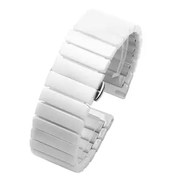 DKWOIS Kompatibel med Huawei Watch3Pro GT2e/GT2 GT3/2 46MM keramisk rem Kompatibel med Honor Magic 2 smart armband Universalarmband 18 20mm 22MM(B-white,18mm)