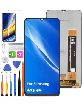 HLYGZX ersättning originaldisplay för Samsung Galaxy A13 4G LCD-skärm, A135F A135M A135U skärm LCD-display pekskärm Digitizer Assembly reparationsdelar sats