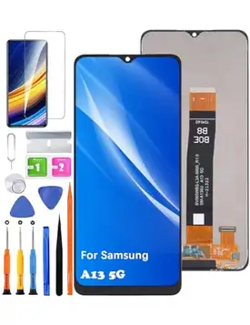 HLYGZX Ersättning originaldisplay för Samsung Galaxy A13 5G LCD-skärm, A136B A136U A136W S136DL skärm LCD-display pekskärm Digitizer Assembly reparationsdelar sats