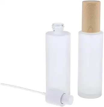 Tuoservo Glassprayflaskor – 2 st påfyllningsbara glasflaskor vit spruta (60 ml)