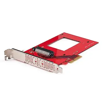 StarTech.com U.3 PCIe-adapterkort – PCIe 4,0 x 4 adapter för 2,5 tum U.3 NVMe SSDs – SFF-TA-1001 PCI Express tilläggskort – U 3 NVMe SSD till PCIe adapterkort – U.3 NVMe adapterkort (PEX4SFF8639U3)