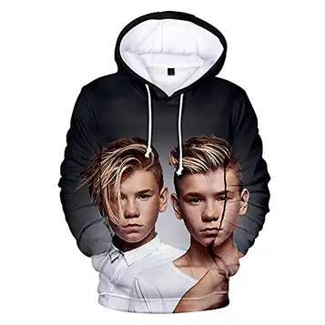 JFLY Marcus & Martinus, ledig huvtröja för barn med 3D-tryck, Kpop-huvtröjor, vardaglig sweatshirt, långärmad med huva för män, kvinnor, pojkar och flickor