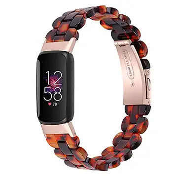 TopTen Klockarmband kompatibelt med Fitbit Luxe-rem, lätt justerbart armband av harts, ersättningsarmband, Harts