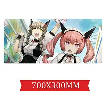 IGIRC musmatta Steins Gate 700 x 300 mm musmatta, perfekt precision och hastighet gaming-musmatta med 3 mm tjock bas, för bärbara datorer, PC, O