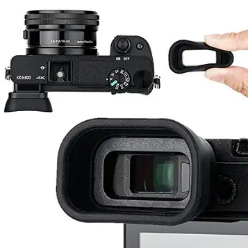 KIWIFOTOS Eyecup okular för Sony Alpha A6300 A6100 A6000 ersätter Sony FDA-EP10 ögonkopp