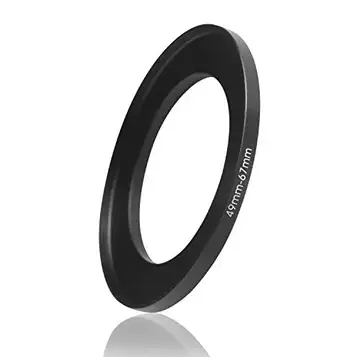 Ares Foto ® 49mm 67mm STEP UP Filteradapter. Adapter för filter tillverkad av CNC-slipat aluminium. För: Canon Sony Nikon Fujifilm Olympus Pentax Leica Tamron Sigma