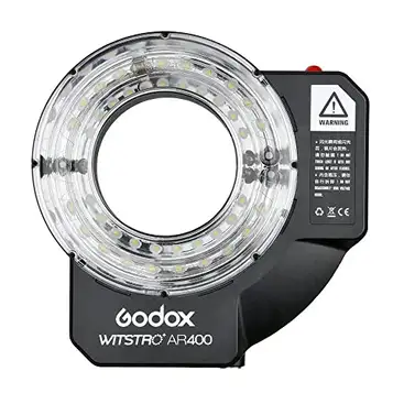 GODOX AR400 Ring Blixt för Camera, Svart/Vit