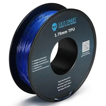 sainsmart 101-90-161 Blue Flexible TPU 3D Printing Filament, 1,75 mm, 0,8 kg, dimensionsnoggrannhet +/- 0,05 mm