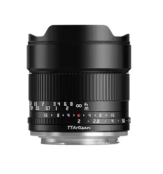 TTARTISAN APS-C 10 mm F2 metallbodied lins kompatibel med M43 montering – svart