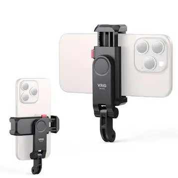 VRIG Telefonhållare/Hot Shoe Mount Adapter Kit kompatibel med actionkamera GoPro Hero 11 10 9 8 7 6 5, DJI OSMO Action/Action 2, iPhone13 Pro Max, Samsung, fastsättning på DSLR-kamera eller ringljus