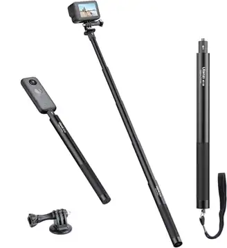 ULANZI Selfie Stick för Insta360,  MT-58 Monopod för Action Cam, 47 tum / 120 CM utdragbar handhållen Pole Stick kompatibel med Gopro Hero 11/10/9/8/7 Insta360 One XR/RS/GO 2 DJI Osmo Action