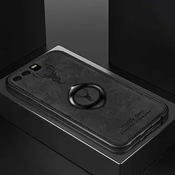 Custodia ® denim TPU PC-fodral för Huawei P10 (svart)