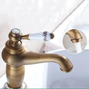 GKJHTED Taps Compatible with Bathroom Basin, Brass Sink Faucet Hot and Cold Water Bathroom Faucet, Basin Sink Tap Single Lever High, Rose Gold, Chrome Bathroom Faucet