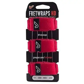 Gruv Gear GruvGear HD-FretWrap (3-pack) Liten eldröd