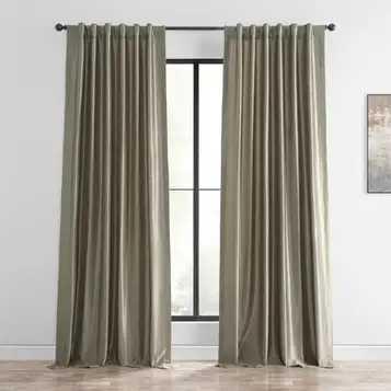 HPD Half Price Drapes HPD Halvt pris draperier Faux Dupioni Silke Gardin Vintage Strukturerad för Rumsdekor 50 X 96 (1 Panel), PDCH-KBS19-96, Varm sten, Polyesterblandning, 50 tum x 96 tum