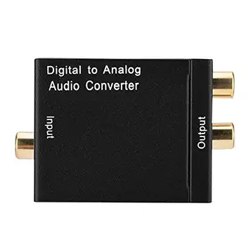 ASHATA Digital till analog ljudomvandlare, Richer-R Digital till analog omvandlare Avkodare Optisk Toslink Audio Converter, SPDIF Digital Analog Audio Fiberoptisk adapter med fiberoptisk kabel USB-kabel