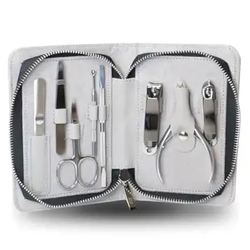 Rui Smiths Pro Stainless Steel 8-piece Manikyr Kit För Hem Och Salong Med Professionell Precision Cuticle Nipper Och Metall Pusher Style Nr 105