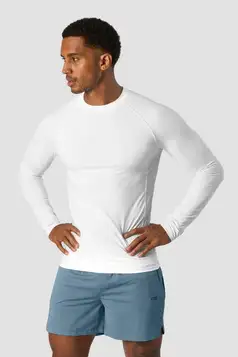 ICANIWILL Stride Muscle Fit Long Sleeve White L