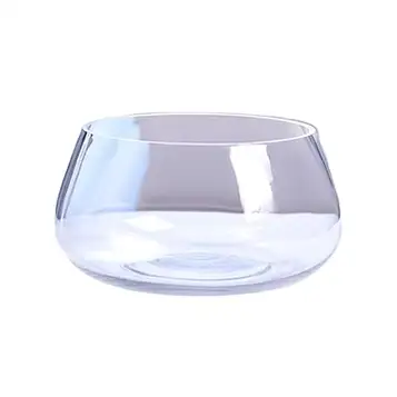 LINKIO Fiskskålar Hydroponic Plant Container Fish Tank Glas Rund Ekologisk Tank Litet Hem Transparent Aquarium Desktop Hem Turtle Tank Desktop Ornament Aquarium Entry Fish Tank