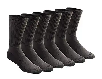 Dickies Herr multi-pack Dri-tech fuktkontroll Crew Socks Casual, Kålig (6 par), 12-15