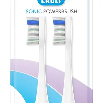 Ekulf EKULF Sonic PowerBrush Tandborsthuvuden Vit Refill 2 st