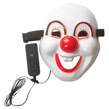 Hisabjoker Blinkande LED-Mask Clown