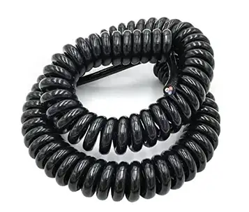 RQUDULXGX Fjäder spiral tråd och kabel 6 kärna 8 kärna 2 4AWG 20AWG 2,5 m 5 m 7,5 m Svart nätkabel expanderbar tråd Kabel och tråd(5m,8-core 24AWG)