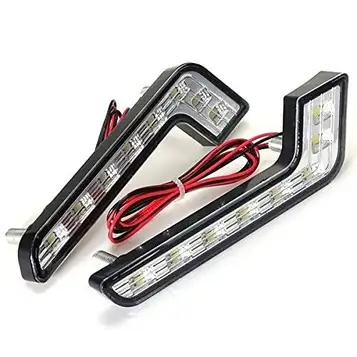 KATUR 2 st 8 LED-stil bil DRL dagtid löpning vit främre dimlampa lampa för M ercedes-B enz 12V