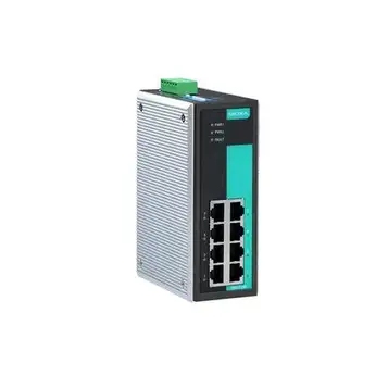 Moxa EDS-G308 Ohanterad full Gigabit Ethernet-omkopplare med 8 x 10/100/1000BaseTX-portar, 0 till 60°C