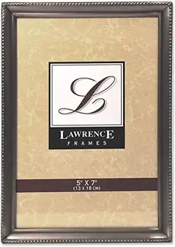 Lawrence Frames 11557 antik tenn 5 x 7 bildram pärlkantsdesign