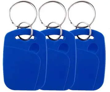 MIELEU 5Pcs Support App MCT 13.56MHz CUID UID S50 1K Changeable Wrtiable Keyfobs RFID Key Tag NFC Keychain Block 0 White Card(5pcs blue)