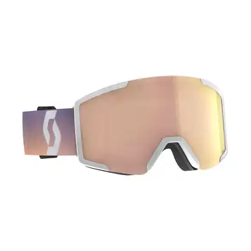 Scott Shield Goggle, white/soft pink/AMP rose chrome S2